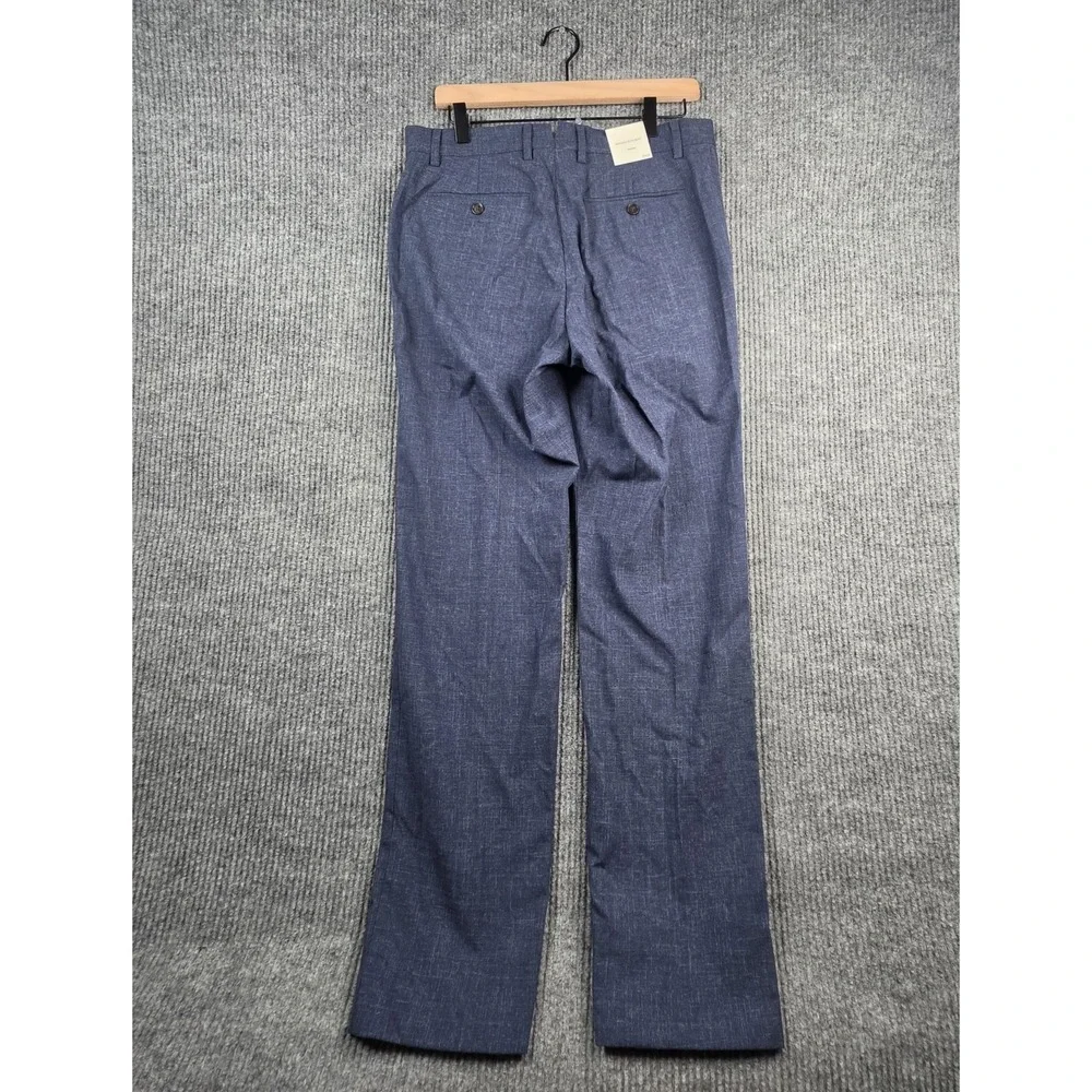 Banana Republic Tailored Slim Pants Mens 30x32 Heather Navy NWT Business Prep